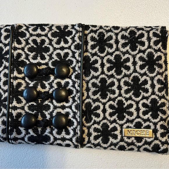 5/$25 SALE Miche Fabric Sherry Classic Bag Shell Black White - Picture 2 of 5